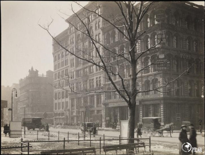 在联合广场的tiffany大楼,1900年(纽约博物馆)