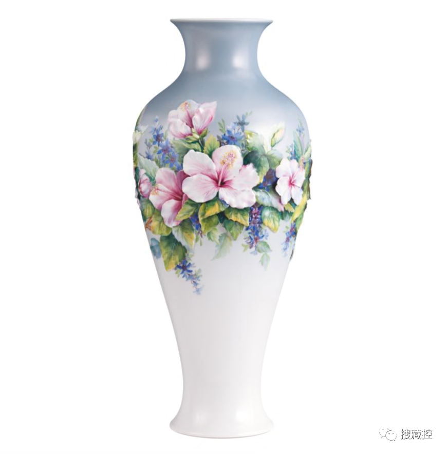 クリアランスお値下 花瓶　梅　やや大き目　東華窯　アンティーク　骨董 花瓶